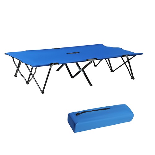 Person folding camping cot - person,